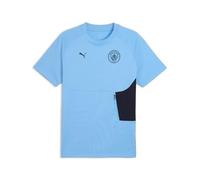 PUMA Manchester City FC Men's Pumatech Pocket Tee 25/26, Blue (Deep Navy x Team Light Blue), xs