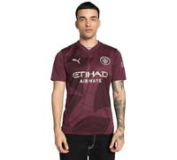 Puma Manchester City 3rd Mens Short Sleeve Jersey 2024/2025 Colour: Burgundy, Size: Small
