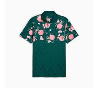PUMA Mattr Freshly Picked Golf Polo Shirt Men, Dark Myrtle/Pink Fruit, size Large