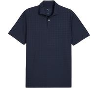 Puma MATTR Houndstooth Polo Shirt Breathable Stretch Quick Drying - Deep Navy
