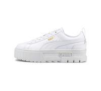 Puma Mayze Classic Womens Trainers - White Leather - Size UK 7