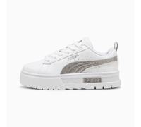 PUMA Mayze Glitter Sneakers Kids, White/Silver, size 10.5