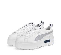 PUMA Mayze Lace-Up White Smooth Leather Womens Trainers 381983 16