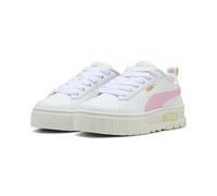 PUMA MAYZE LTH PS Sneaker, White-Pink Shimmer, 2 UK Child