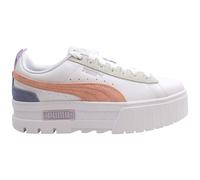 Puma Mayze Mix Lace-Up White Suede Leather Womens Trainers 387468_04