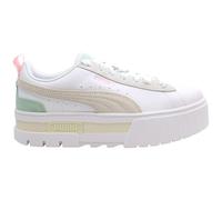 Puma Mayze Mix Lace-Up White Suede Leather Womens Trainers 387468_05