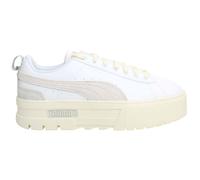 Puma Mayze Thrifted Lace-Up White Suede Leather Womens Trainers 389861_01