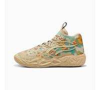 PUMA MB.04 Flare Basketball Shoes Unisex, Light Sand/Aquatic/Orange Glo, size 6.5