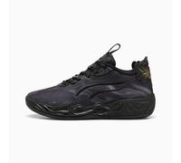 PUMA MB.04 Lo Team Basketball Shoes Unisex, Black/Dark Amethyst, size 10