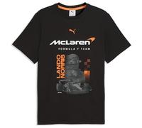 PUMA McLaren F1 Men's Lando Norris Tshirt with Car Graphic & Number 4 - Black - Size: L