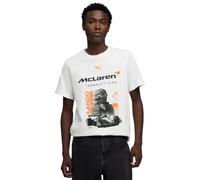 PUMA McLaren F1 Men's Lando Norris Tshirt with Car Graphic & Number 4 - White - Size: L