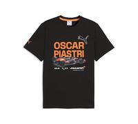 PUMA McLaren F1 Men's Oscar Piastri Tshirt with Car Graphic & Number 81 Men's - Black - Size: S