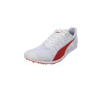 PUMA Men Evospeed Distance 11 Track and Field Shoe, PUMA White-PUMA RED-Metallic Silver, 7 UK