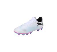 Puma Men Future 7 Play Fg/Ag Soccer Shoes, Puma White-Puma Black-Poison Pink, 9.5 UK