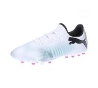 Puma Men Future 7 Play Mg Soccer Shoes, Puma White-Puma Black-Poison Pink, 10 UK