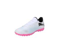Puma Men Future 7 Play Tt Soccer Shoes, Puma White-Puma Black-Poison Pink, 9.5 UK
