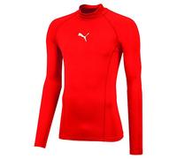 PUMA Men Liga Baselayer Tee Long Sleeve Warm Functional Underwear - Red, Large