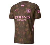 PUMA Manchester City 24/25 Goalkeeper Short Sleeve Jersey Men, Espresso Brown/Wild Willow, size Small