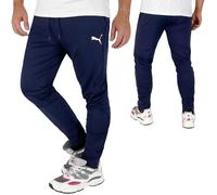 PUMA Men Tapered Training Pants Football Running Jogging Hose Navy Blue