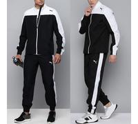 PUMA Men Train Favorite Tracksuit Jacket Pants Black White, 2-Piece Set