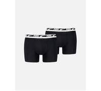Puma Men's 2-Pack Everyday Multi Logo Boxer Briefs, Black - Black/Black - Size: XXL