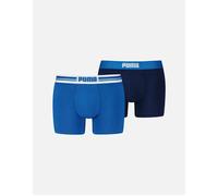 Puma 2-Pack Placed Logo Boxer Briefs, Blue/Navy - XL