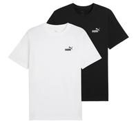 Puma Men's 2er Pack - Ess Small No. 1 Logo Tee, Crew Neck, short Sleeve