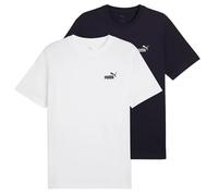Puma Men's 2er Pack - Ess Small No. 1 Logo Tee, Crew Neck, short Sleeve