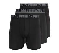 PUMA Men's 3 Pack Athletic Fit Boxer Briefs, Castlerock, S