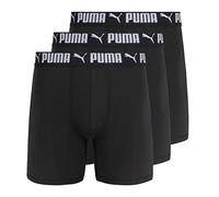 PUMA Men's 3 Pack Athletic Fit Boxer Briefs, Puma Black, S