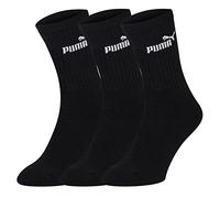 PUMA Mens 3 Pack Crew Socks Black 9-11