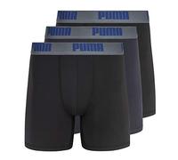 PUMA Men's 3 Pack Performance Boxer Brief, Black/Grey, XL