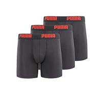 PUMA Men's 3 Pack Performance Boxer Briefs, Black, S