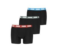 Puma Men's 3pk Everyday Cotton Stretch Boxers - M - Black/Black, Grey Mix,Black,Blue Mix,Khaki Mix,Black/Black
