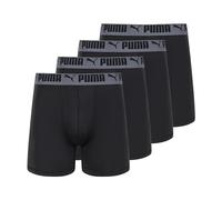 PUMA Men's 4 Pack Active Stretch Boxer Briefs, Black, L