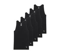 PUMA Men's 5 Pack Cotton Rib Tank Top, Black, XL