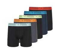 PUMA mens 5 Pack Performance Boxer Briefs, Black/Grey/Navy/Bright, M