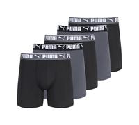PUMA Men's 5 Pack Performance Boxer Briefs, Black/Grey, XL