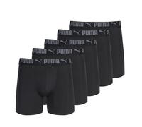 PUMA Men's 5 Pack Performance Boxer Briefs, Black, L