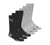 PUMA Men's 6 Pack Crew running socks, Black/Grey Combo, 44847 UK