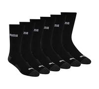 PUMA Men's 6 Pack Crew Socks, Black/Grey Logo, L UK
