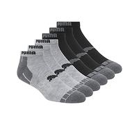 PUMA mens 6 Pack Low Cut running socks, Grey, 13-15 US