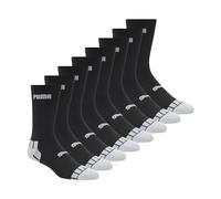 PUMA Men's 8 Pack Athletic Cushioned Crew Socks, Black/Grey, 9-13 UK