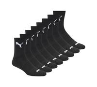 PUMA Men's 8 Pack Athletic Cushioned High Quarter Crew Socks, Black/White, 9-13 UK (Pack of 8)