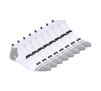 PUMA mens 8 Pack Low Cut Running Socks White/Grey 10 13 US