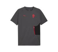 PUMA Men's AC Milan PUMATECH T-Shirt with Pocket, Shadow Gray For All Time Red, M