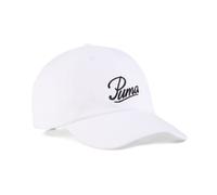 Puma Mens Accessories Essential Script Logo Dad Cap in White Cotton - One Size