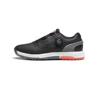 PUMA Men's Alphacat Nitro Disc Golf Shoes, Black-Quiet Shade-RED Blast, 7