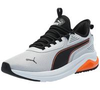 PUMA Men's Amplifier Sneaker, Flat Light Gray-puma Black-rickie Orange, 9