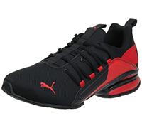 PUMA Men's Axelion Running Shoe, Black High Risk Red, 10.5 UK